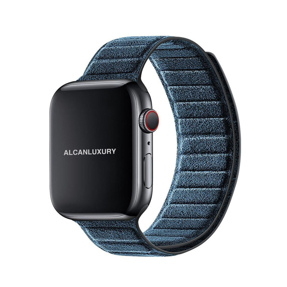 Alcantara Apple Watch Armband - Ozeanblau - 42/44/45/46 mm & Ultra (49 mm)