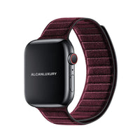 Alcantara Apple Watch Armband – Weinrot – 38/40/41/42 mm