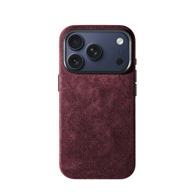 iPhone 17 Pro - Alcantara-Hülle - Weinrot