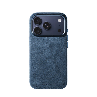 iPhone 17 Pro Max – Alcantara-Hülle – Ozeanblau