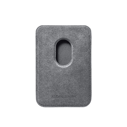 Alcantara MagSafe-Geldbörse – Nardo Grey