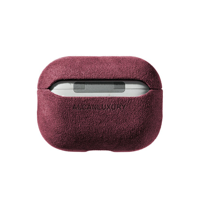 AirPods Pro (3. Generation) Alcantara-Hülle – Weinrot