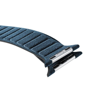 Alcantara Apple Watch Armband - Ozeanblau - 42/44/45/46 mm &amp; Ultra (49 mm)