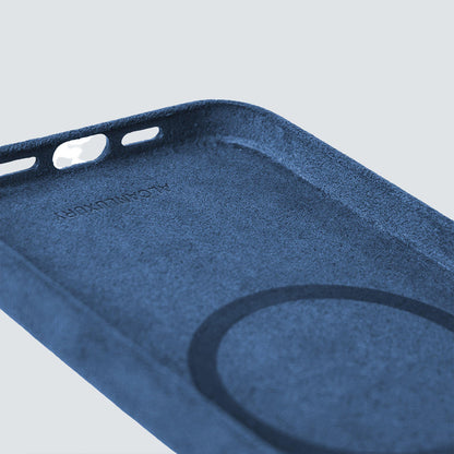 iPhone 13 Pro Max – Alcantara-Hülle – Ozeanblau