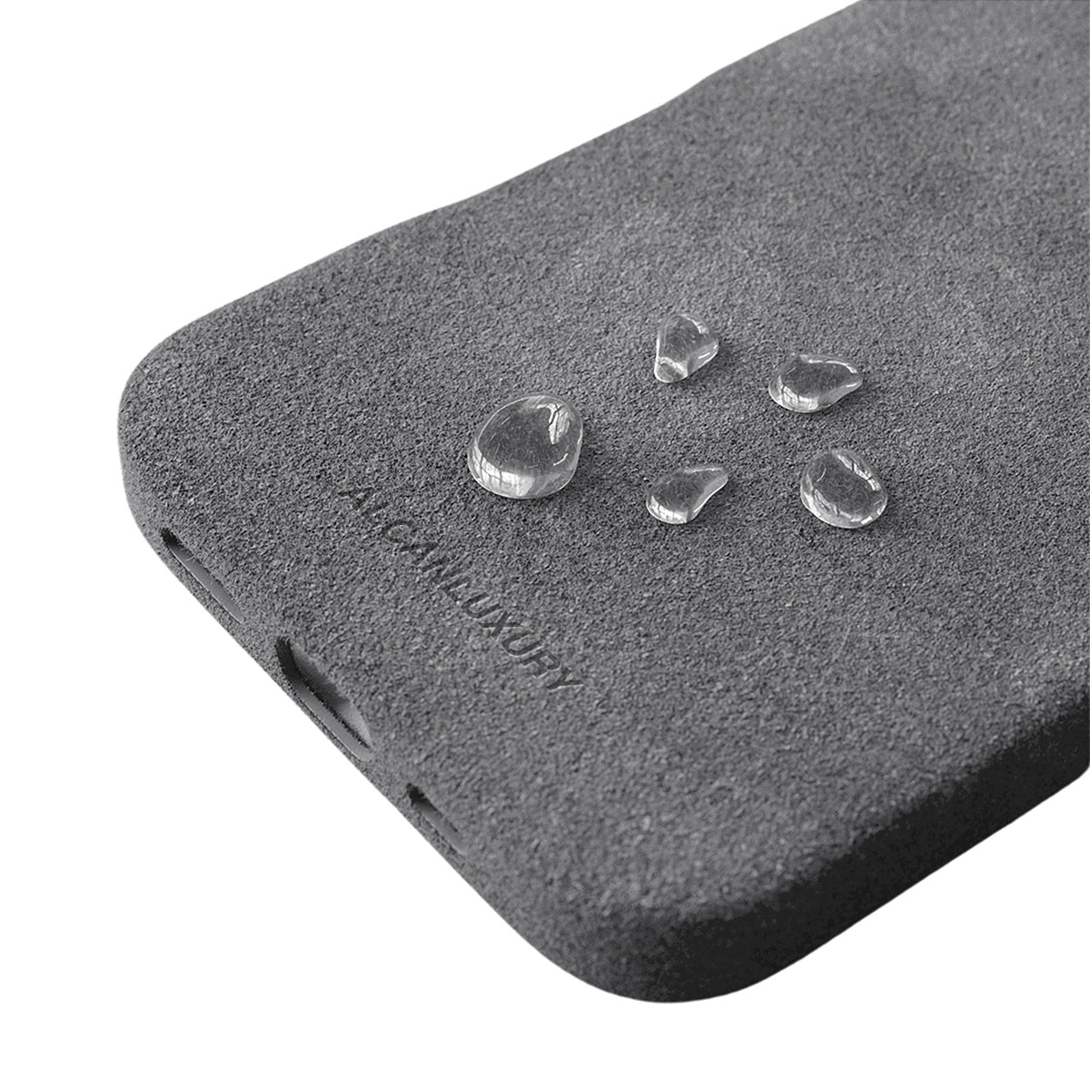 iPhone 16 Plus – Alcantara-Hülle – Nardograu