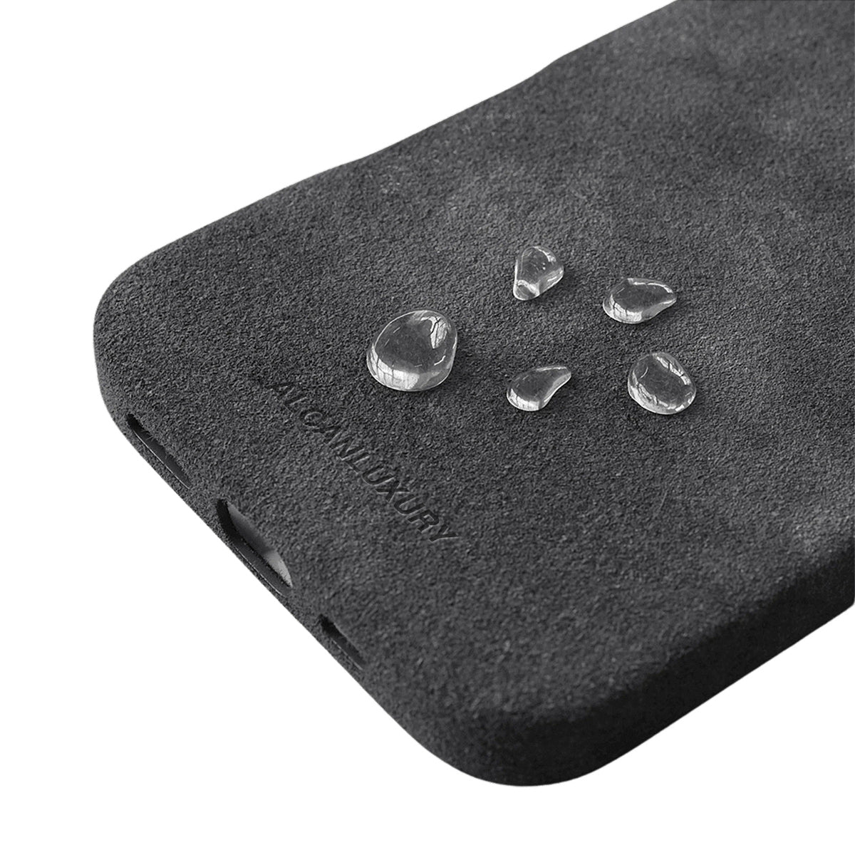 iPhone 16 - Alcantara-Hülle - Space Grau