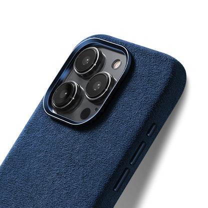 iPhone 15 Pro - Alcantara-Hülle - Ozeanblau